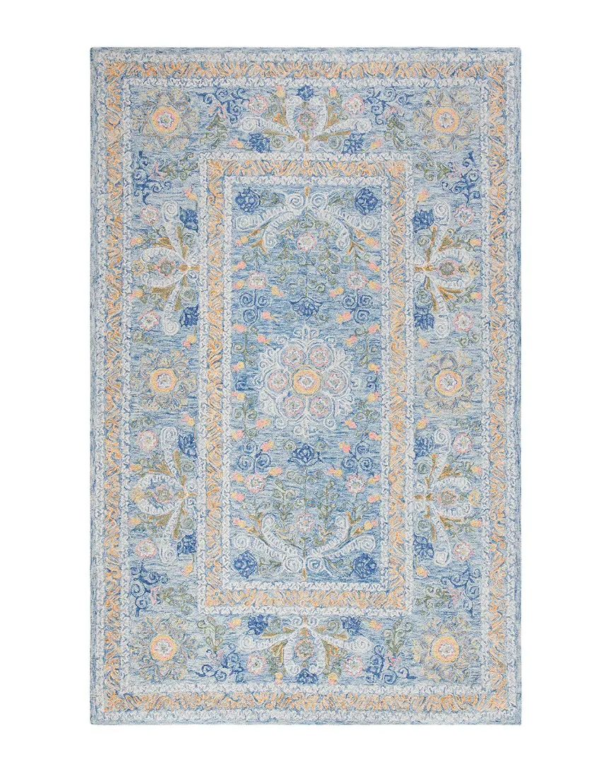 Micro-Loop Hand-Tufted Rug - Blue, Wool