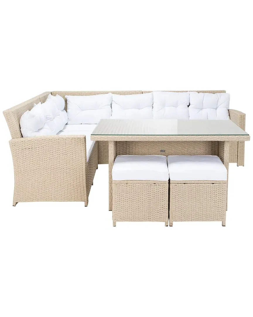 Miki 6pc Corner Set - Beige, Wicker