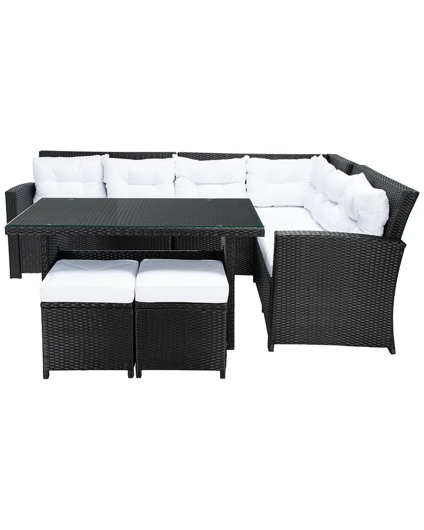 Miki 6pc Corner Set - Black, Wicker image