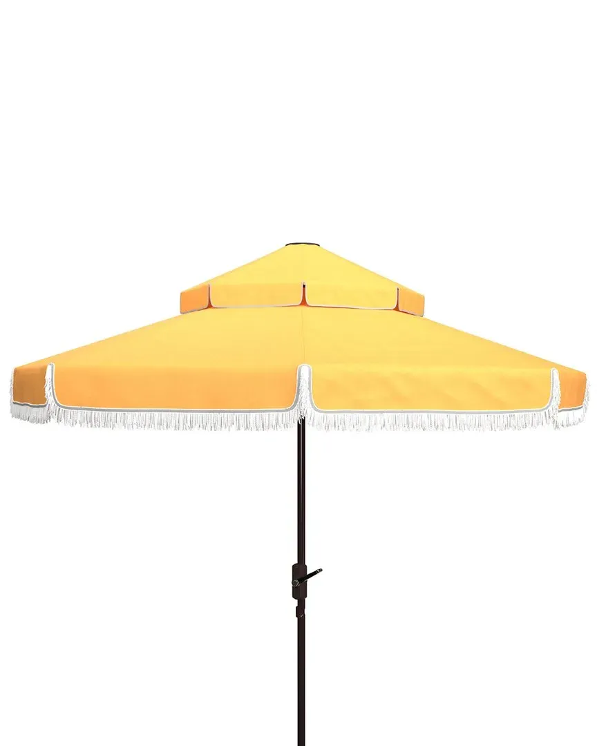 Milan 9Ft Double Top Umbrella - Yellow, Fabric