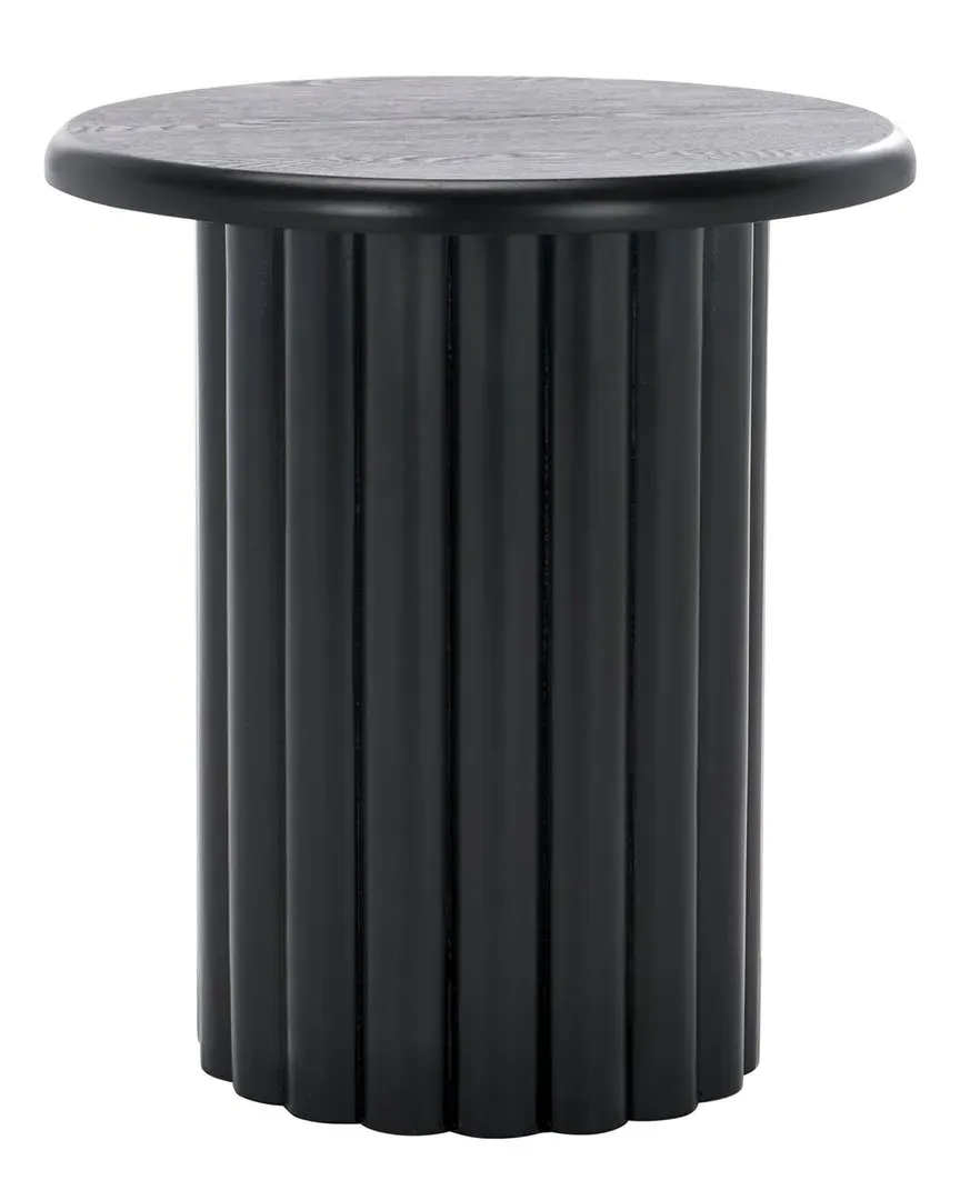 Monka Round End Table - Black, Wood image