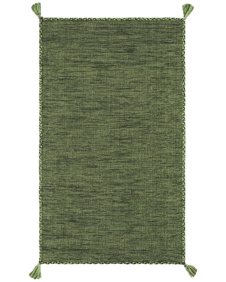 Montauk Hand Woven Area Rug - Green, Cotton image