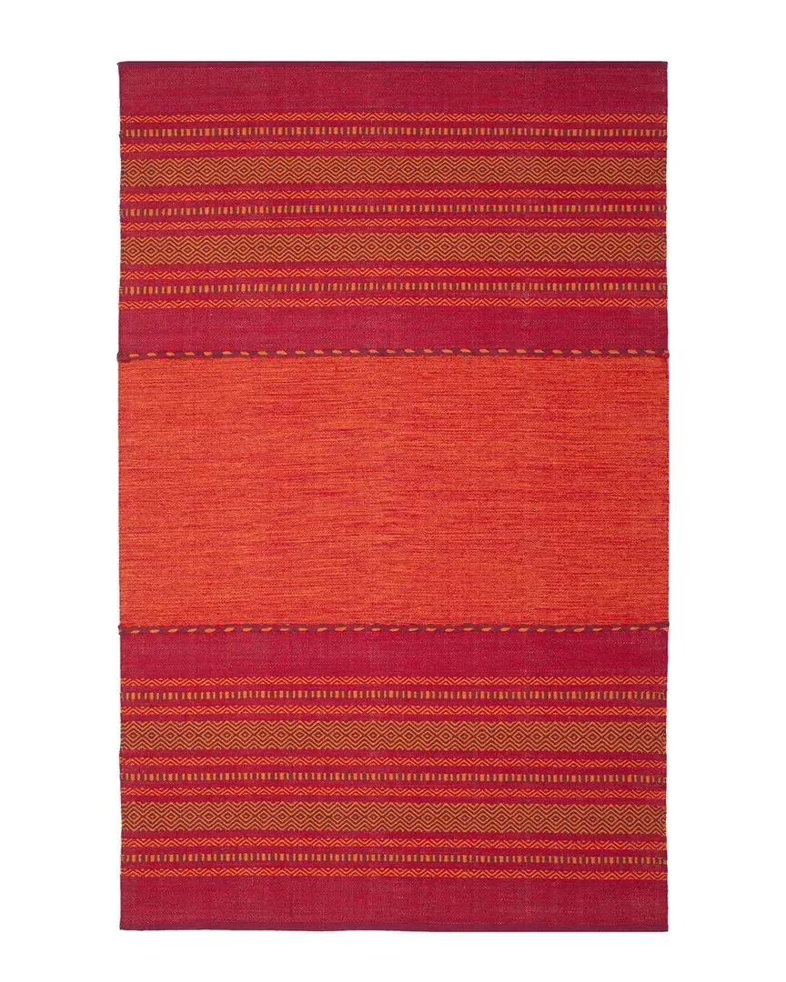 Montauk Hand Woven Area Rug - Orange, Cotton