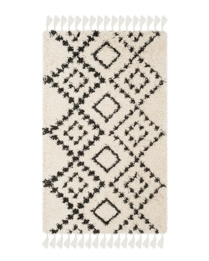 Moroccan Shag Rug - Cream, Polypropylene