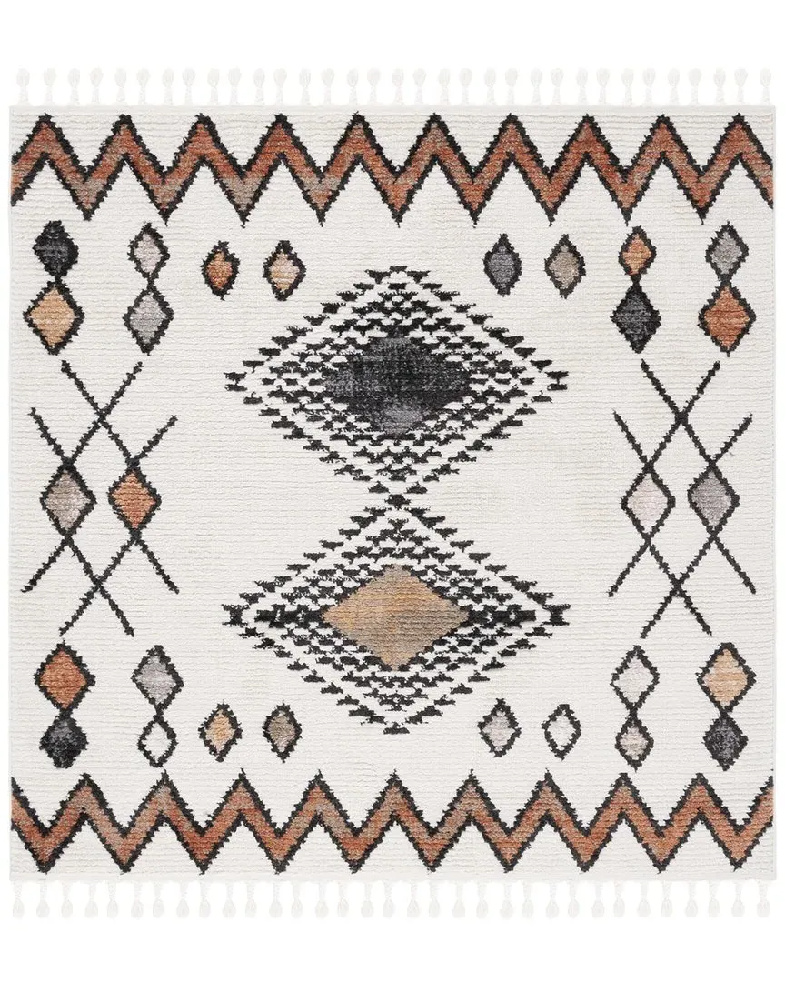 Moroccan Tassel Area Rug - Ivory image