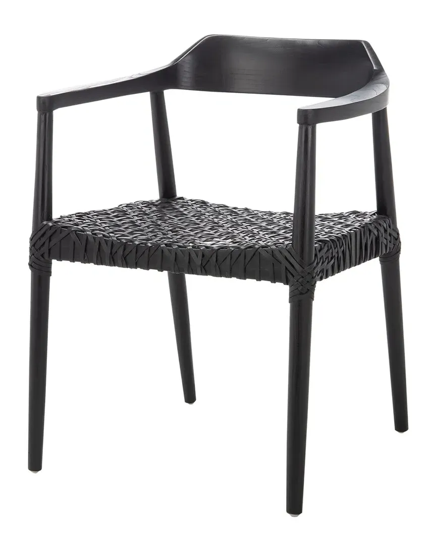 Munro Woven Accent Chair - Black, Leather image