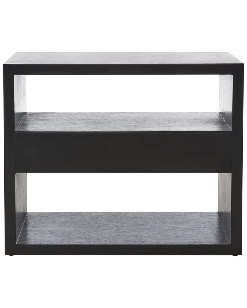 Munson 2-Shelf Nightstand with Drawer - Black image