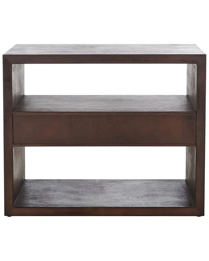 Munson 2-Shelf Nightstand with Drawer - Dark Oak