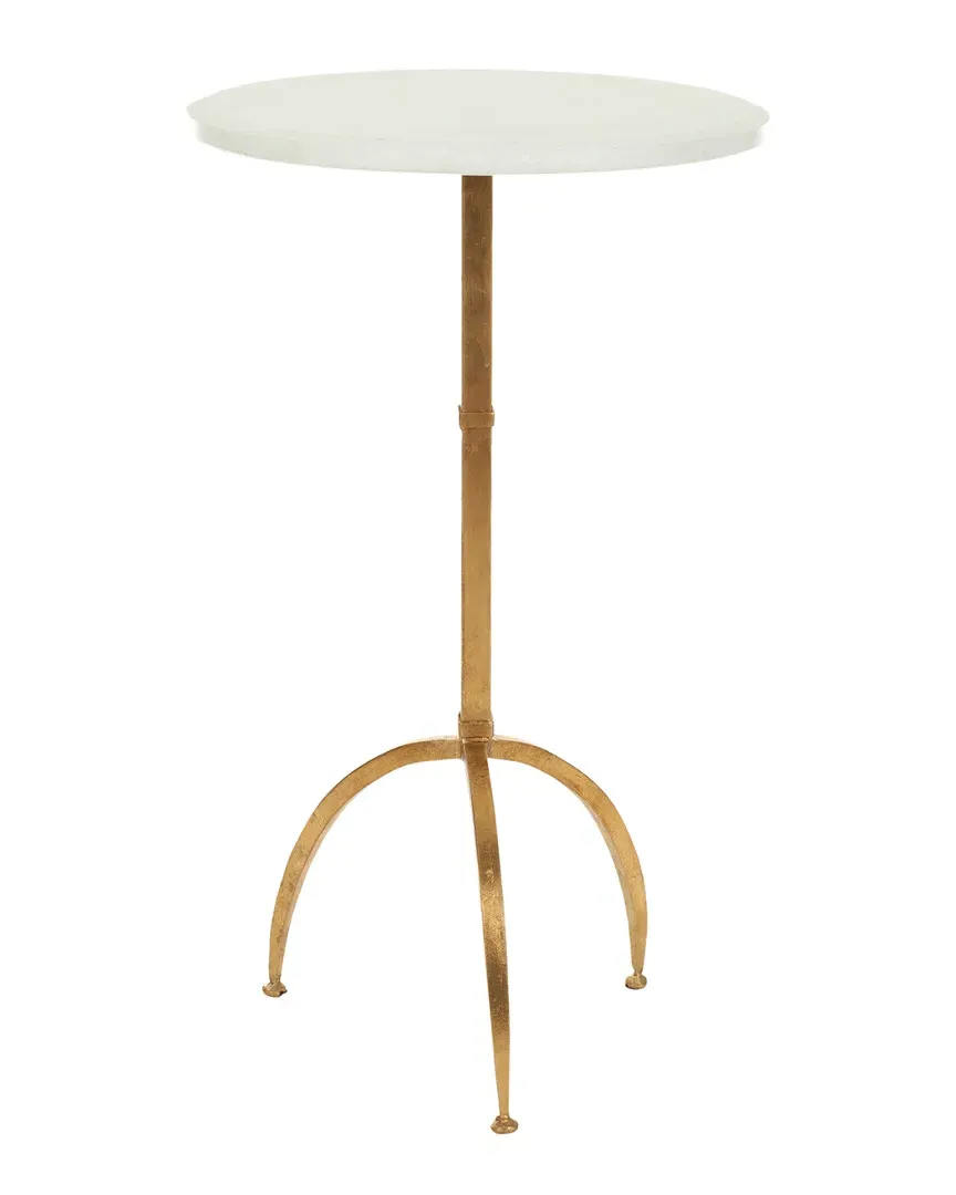 Myrna Round Accent Table - Gold Leaf, Metal image
