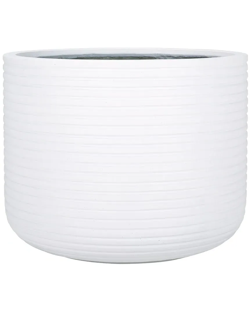 Nardo Large Planter Pot with Horizontal Stripes - White image