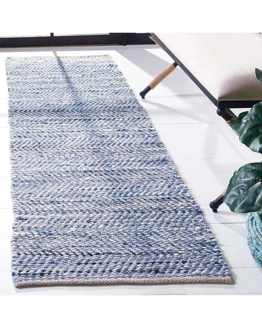 Natura Flat Weave Rug - Blue, Wool Cotton image
