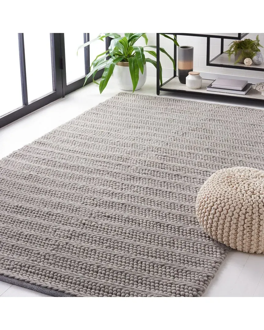 Natura Flat Weave Rug - Grey, Wool Cotton