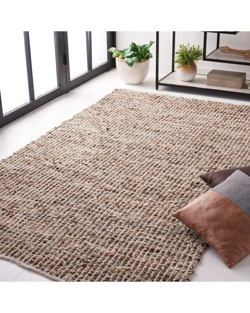 Natura Flat Weave Rug - White, Wool & Jute