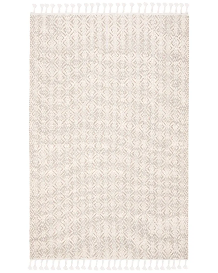 Natura Hand Loomed Rug - Beige, Polyester & Wool