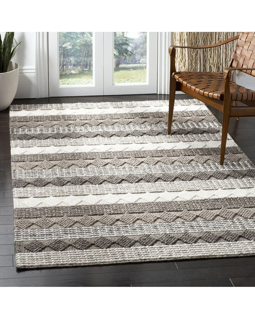 Natura Hand Loomed Rug - Grey, Wool Cotton