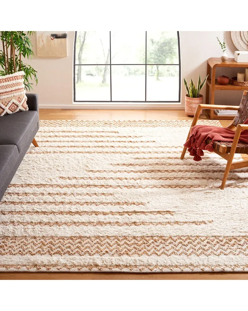 Natura Hand Loomed Rug - White, Wool