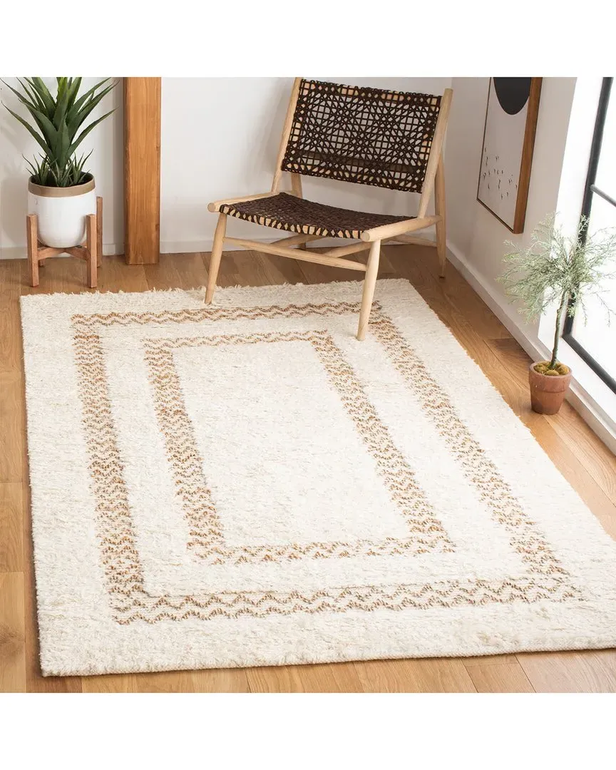 Natura Hand Loomed Rug - White, Wool