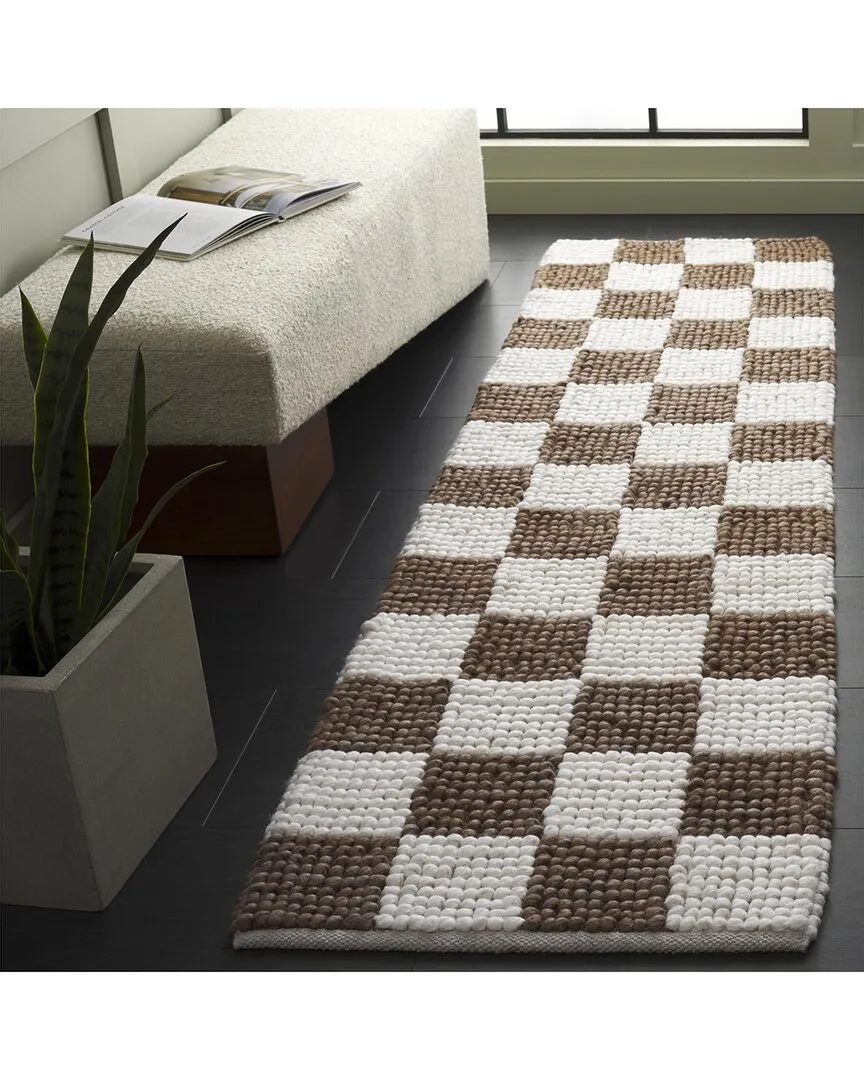 Natura Hand Woven Rug - Brown, Wool Cotton