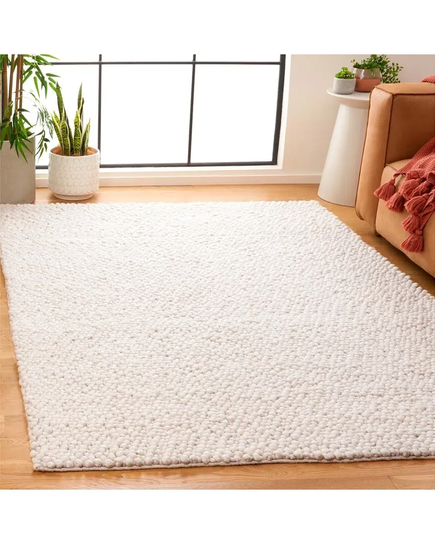 Natura Hand Woven Rug - White, Wool