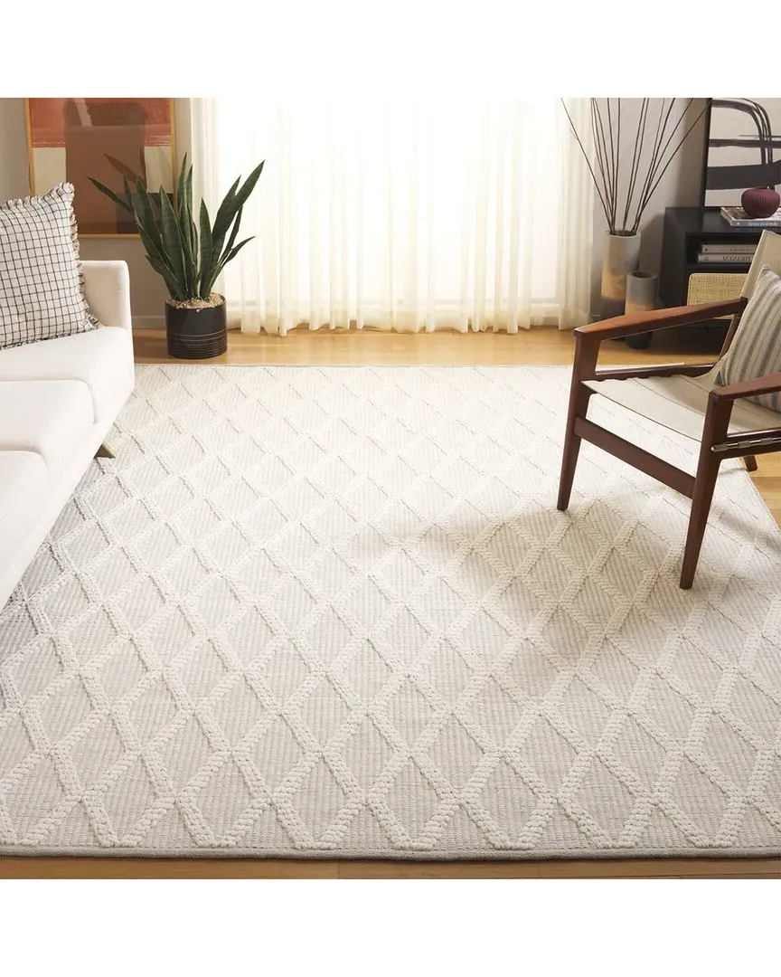 Natura Hand Woven Rug - White, Wool