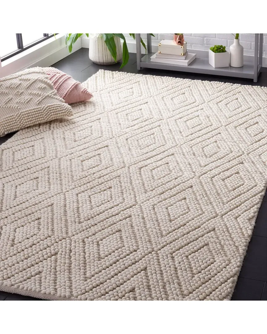 Natura Hand Woven Rug - White, Wool