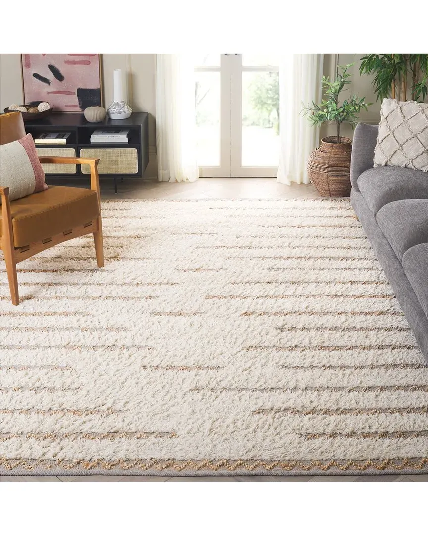 Natura Hand Woven Rug - White, Wool