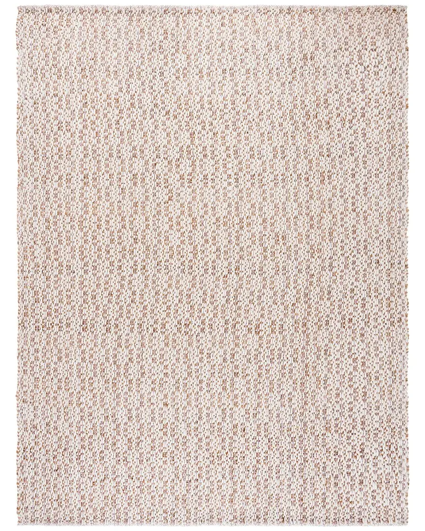 Natural Fiber Jute Wool Rug - Natural