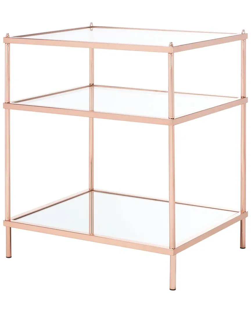 Noelia 3-Tier Accent Table - Rose Gold, Glass image