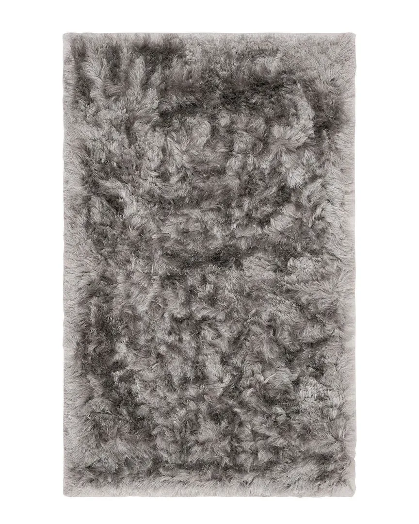 Ocean Shag Hand-Tufted Rug - Silver, Polyester