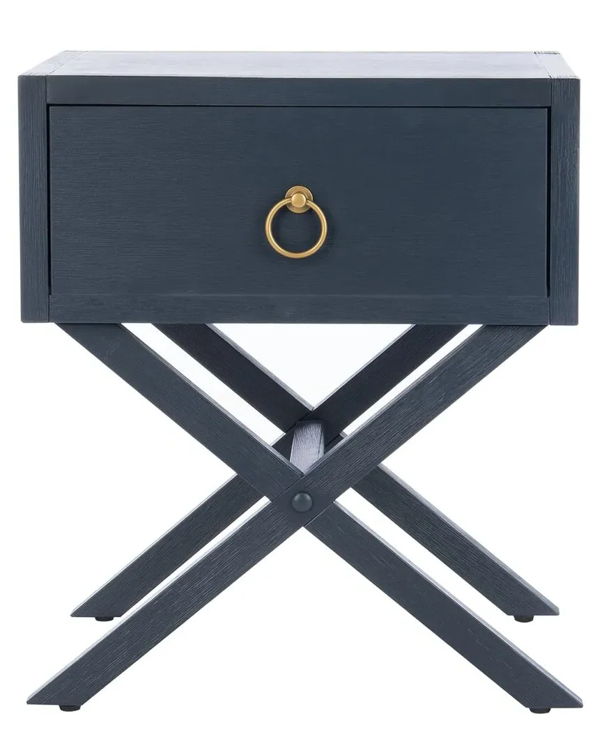 Odilia Nightstand - Navy, Acacia Wood
