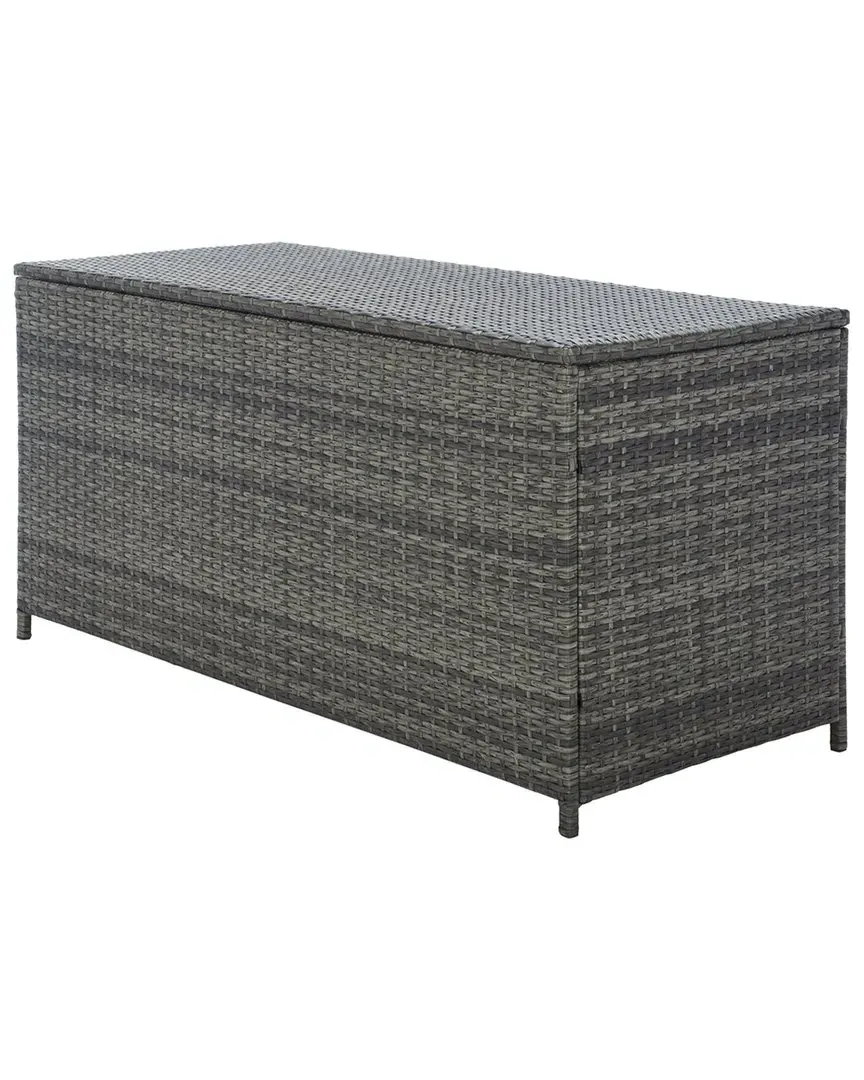 Oliveira Indoor/Outdoor Storage Box with Gas Lift - Grey, Rattan