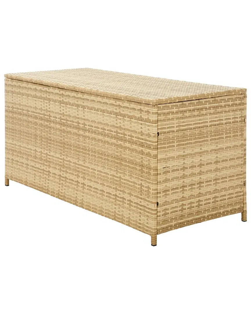 Oliveira Outdoor Storage Box with Gas Lift - Natural, Rattan