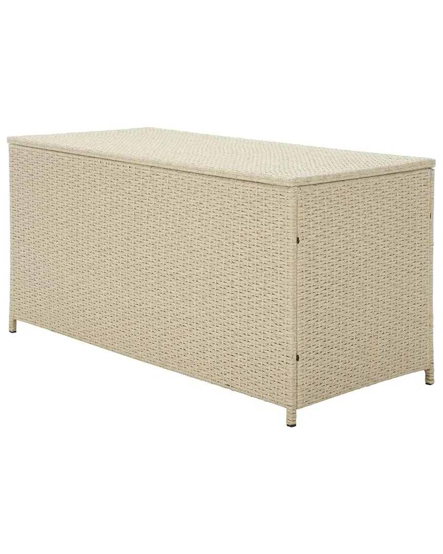 Oliveira Storage Box with Gas Lift - Beige, Rattan