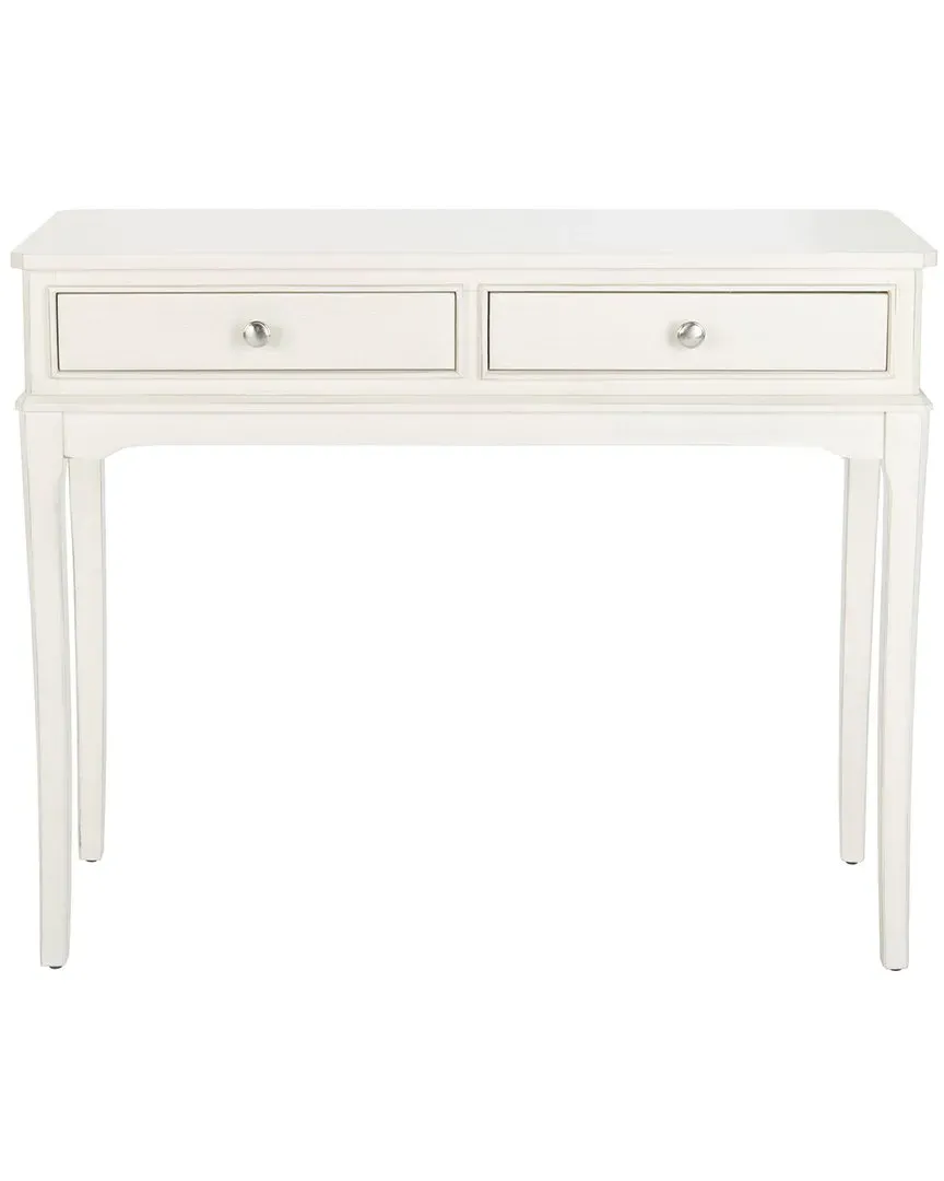 Opal 2-Drawer Console Table - White, Pine