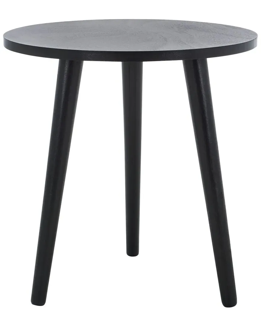 Orion Round Accent Table - Black, Pine image