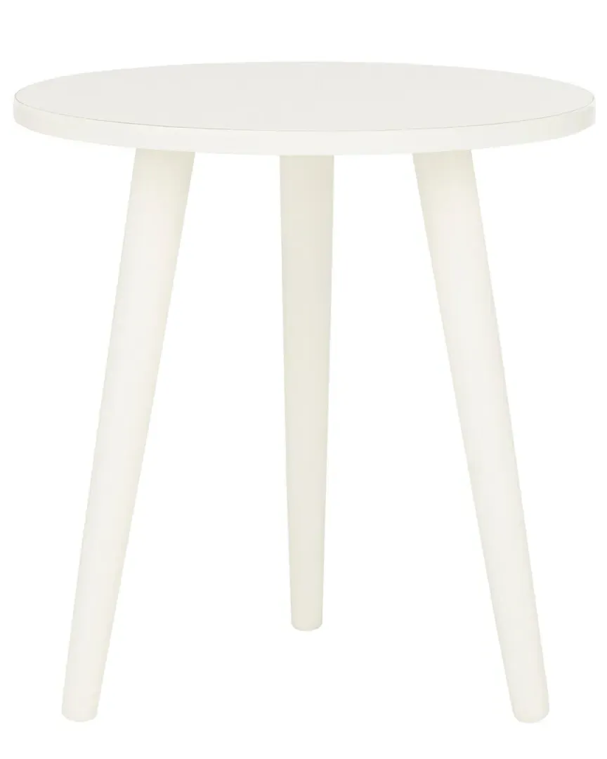 Orion Round Accent Table - White, Pine image