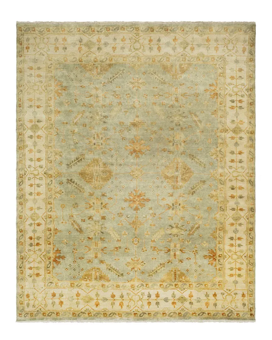 Oushak Hand-Knotted Rug - Green, Wool image