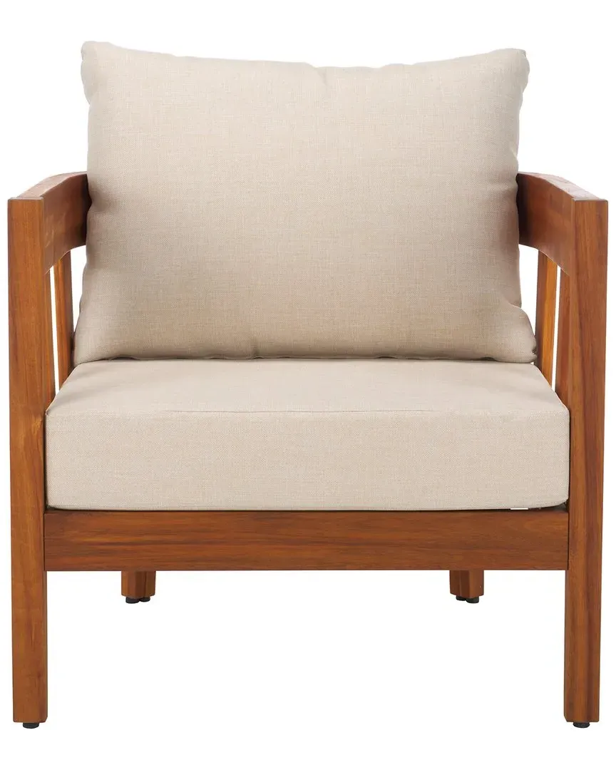 Owen Set of 2 Accent Chairs with Cushions - Brown, Acacia