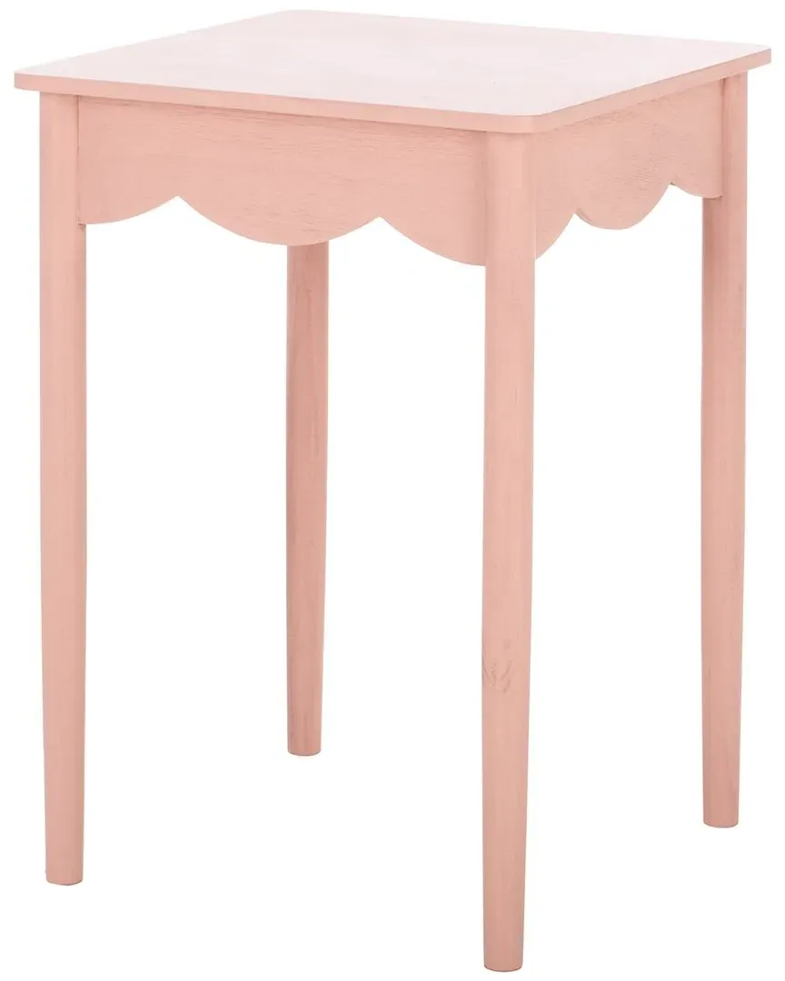 Paislyn Accent Table - Pink, Pine Wood