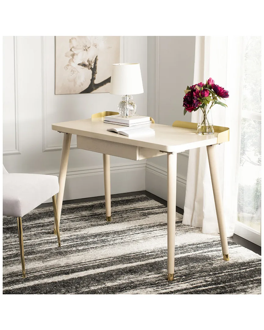 Parker 1-Drawer Desk - White, Oak image