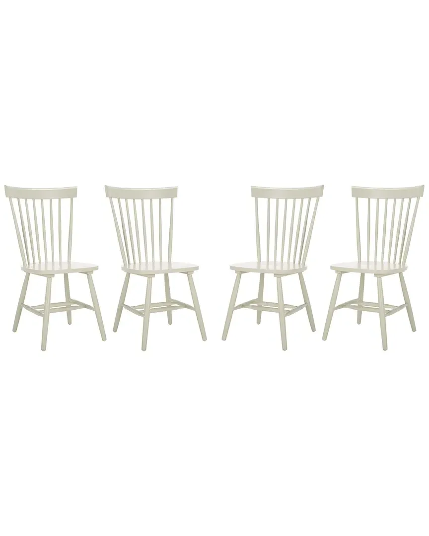 Parker Spindel Side Chair - Off White, Wood