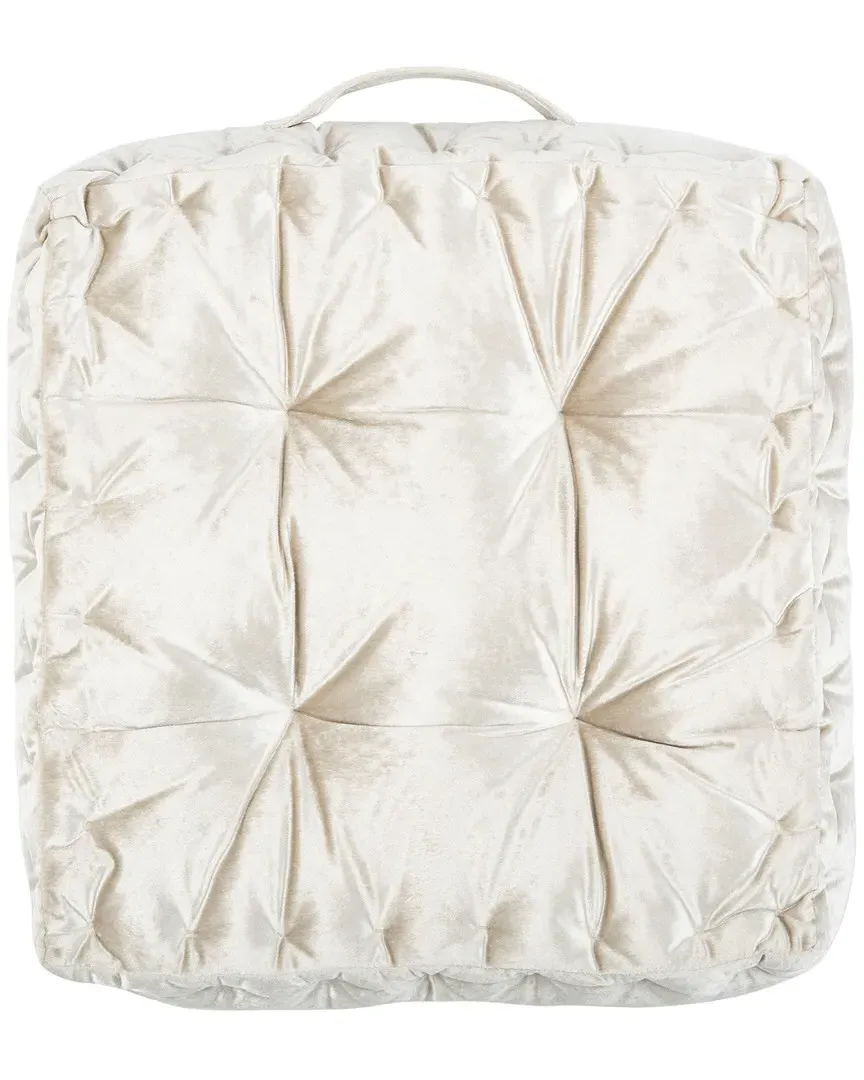 Peony Floor Pillow - White, Polyester image