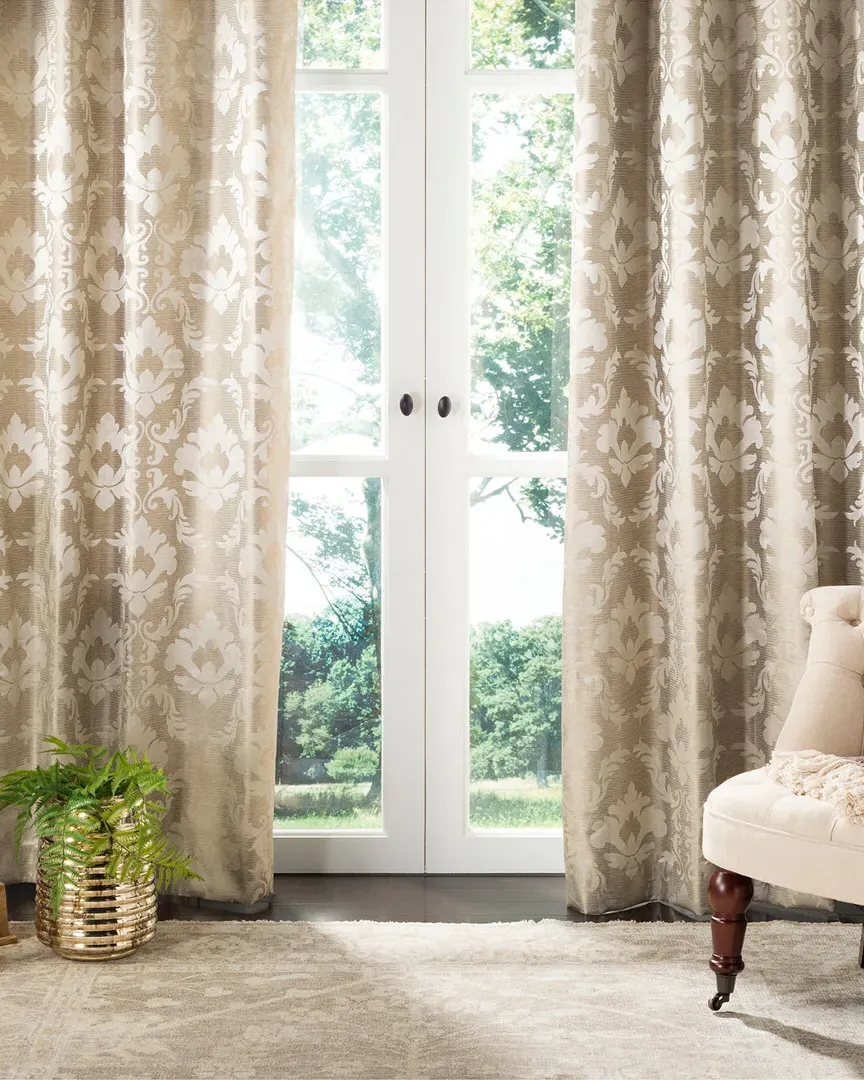 Perama Window Curtain Panel with Blackout Liner - Beige