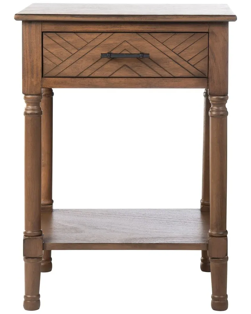Peyton 1-Drawer Accent Table - Brown, Pine