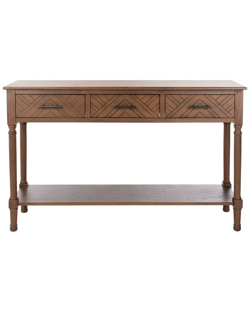 Peyton 3-Drawer Console Table - Brown, Pine image