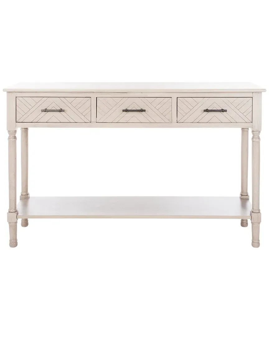 Peyton 3-Drawer Console Table - Greige, Pine