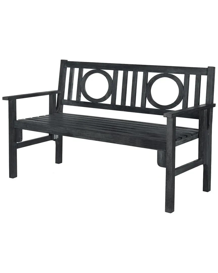 Piedmont Outdoor Folding Bench - Dark Slate Grey, Acacia