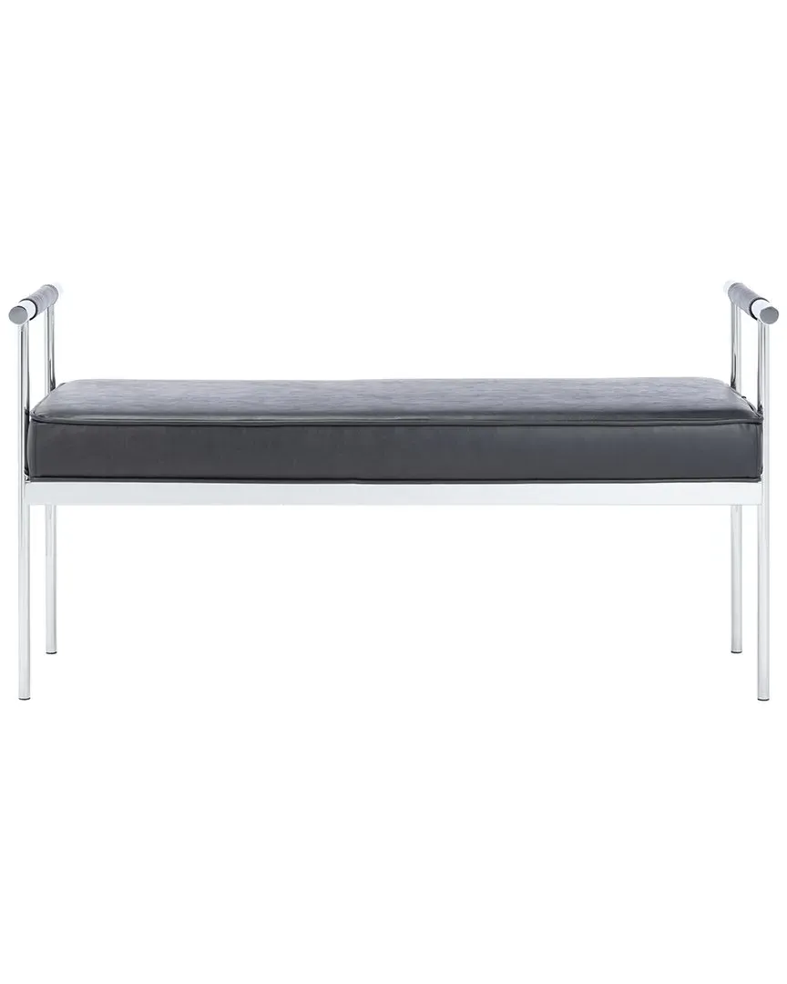 Pim Rectangle Bench with Arms - Black, Iron image