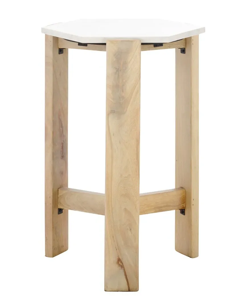 Pisa Side Table - White, Marble