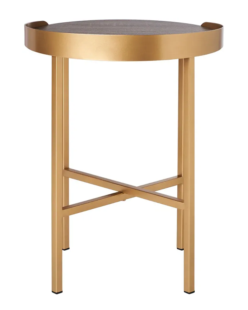 Prague Round Side Table - Light Grey Oak, MDF image